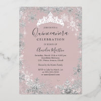 Fléau de neige blanc Silver Quinceanera