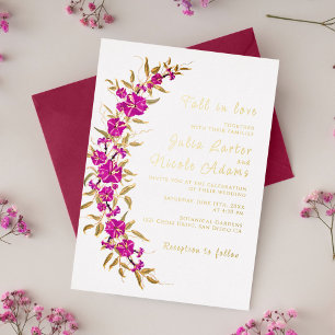 Invitation En Aluminium Fleur de vigne à trompette sauvage violette Jardin