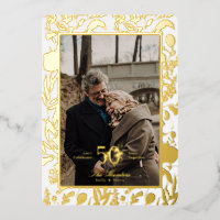 Fleur sauvage Gold Leaf 50E Mariage Anniversaire F