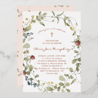 Fleur sauvage Printemps Été Floral Baptême