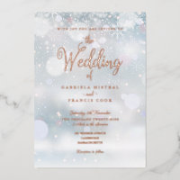 Flocons de Neige Écriture Élégante Mariage