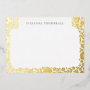 Invitation En Aluminium Floral Chic Frame Luxe Papeterie personnelle