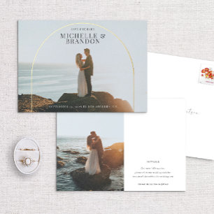 Invitation En Aluminium Foil Arch Detail Full Photo Elegant Save the Date