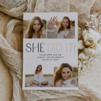 Foil Fete Moderne Elle L'A Fait Photo Graduation