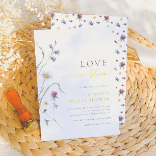 Invitation En Aluminium Foil Love in Bloom Wildflower Enterrement de Vie