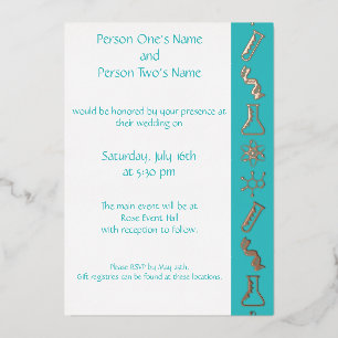 Invitation En Aluminium Forces attrayantes dans l'Invitation Turquoise Foi
