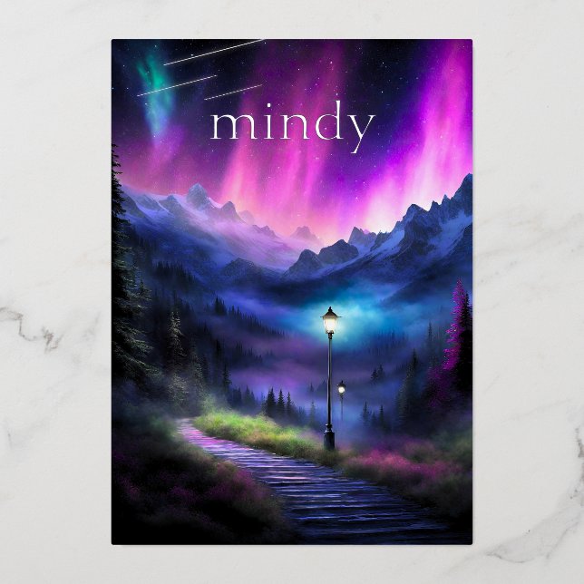 Invitation En Aluminium Forêt enchantée (Recto)