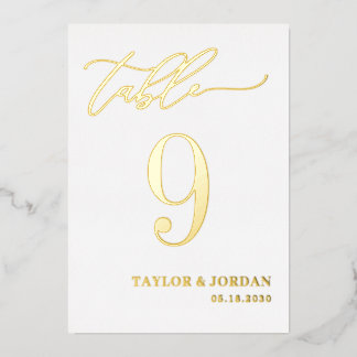 Invitation En Aluminium Forever Love FOIL Editable Color Table Numéro
