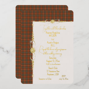 Invitation En Aluminium Fraser Red Tartan Plaid