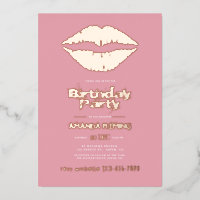Fuchsia et Lèvres Rose Gold pour Anniversaire
