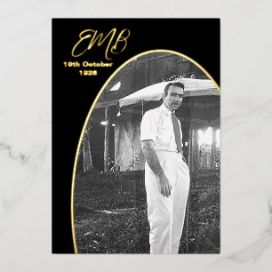 Invitation En Aluminium Funéraire Mémorial moderne Photo simple