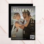 Invitation En Aluminium Funny Magazine Couverture sombre Photo Mariage uni<br><div class="desc">Surprenez vos proches avec cette invitation ultra élégante,  avec votre photo personnalisée et les détails. Ajoutez facilement tous vos détails en cliquant sur l'option "personnaliser".</div>