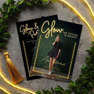 Invitation En Aluminium Futur lumineux est brillant amusant Jaune Neon Gra