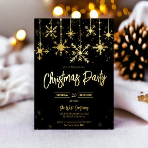Invitation En Aluminium galerie neige gala élégant Noël entreprise férié