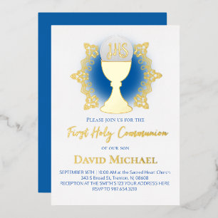 Invitation En Aluminium garçon de première communion