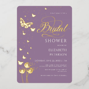 Invitation En Aluminium Garden Butterfly Fleurs sauvages Fête des mariées 