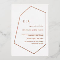 Gem Mariage simple Géométrique Real Rose Gold