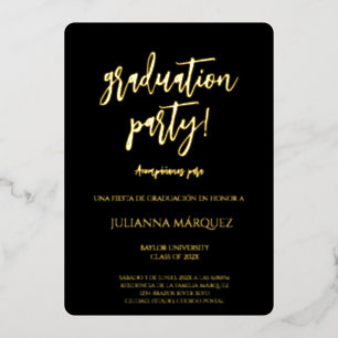 Invitation En Aluminium Generación 2025 invitación de graduación