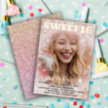Invitation En Aluminium Girly Sweet 16 Rose Gold Calligraphie & Parties sc<br><div class="desc">Préparez-vous à scintiller avec cette douce invitation de 16 fêtes de gloire.Cette invitation glamour et personnalisable laissera une impression durable sur vos invités et préparera le terrain pour une célébration inoubliable. Laissez les couleurs roses or & rose de la parties scintillant et des détails personnalisés annoncer votre journée spéciale dans...</div>