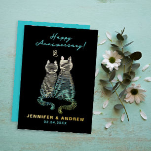 Invitation En Aluminium Glam élégant mignon Anniversaire Gradient Bleu Cha