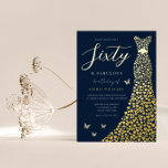 Invitation En Aluminium Gold Foil Heart Gown avec la Marine 60e fête d'ann<br><div class="desc">Gold Foil Heart Gown avec la Marine 60e Anniversaire Foil Invitation Soixante et fabuleuse Voir d'autres invitations dans notre niche et notre magasin de niche</div>