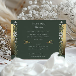 Invitation En Aluminium Golden Elegance Art Nouveau Mariage Réception