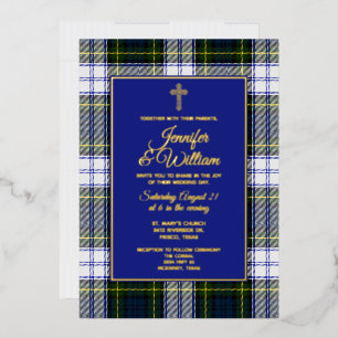 Invitation En Aluminium Gordon Dress Tartan Plaid Mariage