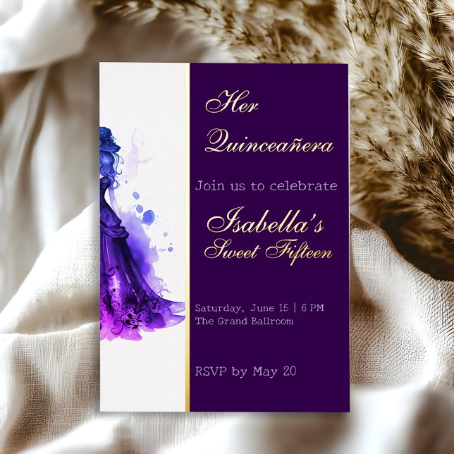 Invitation En Aluminium Gothique Glam Quince (Créateur téléchargé)