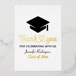 Invitation En Aluminium Grad Amour Et Merci Graduation Cap Merci