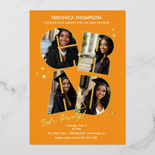 Invitation En Aluminium GRAD Photo Collage Graduation Party
