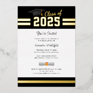 Invitation En Aluminium Graduation 2024 Grad Party Gold