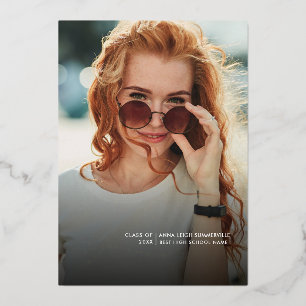 Invitation En Aluminium Graduation 2024 Grad Photos Party Gold