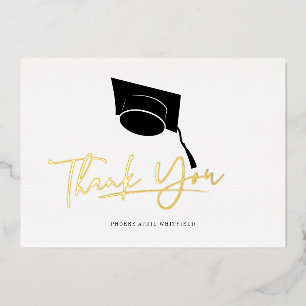 Invitation En Aluminium Graduation 2025 Grad Party Merci Gold