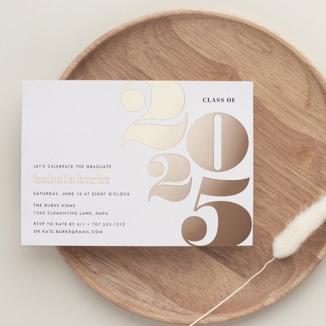 Invitation En Aluminium Grande année | Parti des diplômés 2023 (Créateur téléchargé)