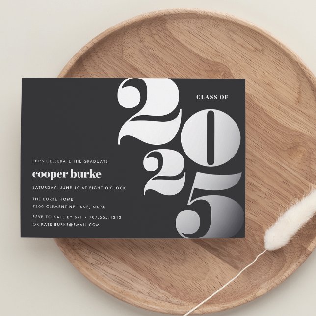 Invitation En Aluminium Grande année | Parti des diplômés 2023 (Créateur téléchargé)