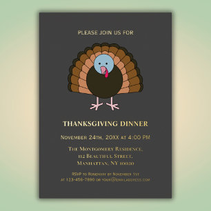 Invitation En Aluminium Grateful Blessed Bon thanksgiving Friendsgiving
