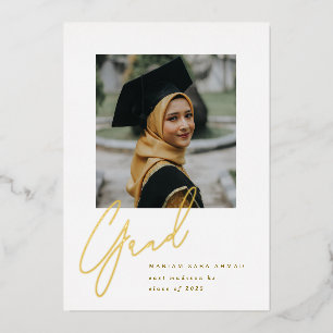 Invitation En Aluminium Grille de grand script