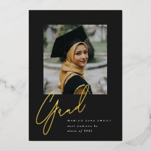 Invitation En Aluminium Grille de grand script