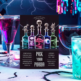 Invitation En Aluminium Halloween Choisissez Votre Poison Personnalisé