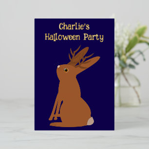 Invitation En Aluminium Halloween Jackalope Trace ou traitement personnali