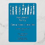 Invitation En Aluminium Hanoukka menorah<br><div class="desc">.Célébrez huit jours et huit nuits du Festival des lumières avec des cartes Hanoukka et des cadeaux. La fête des lumières est ici. Allumez la menorah, jouez avec le dreidel et festoyez sur les latkes et les sufganiyots. Célébrez l'esprit d'Hanoukka avec vos amis, votre famille et vos proches en leur...</div>