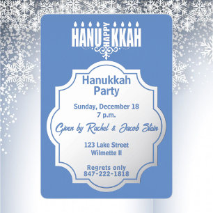 Invitation En Aluminium Hanoukka menorah