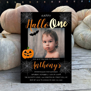 Invitation En Aluminium Happy Hallo-one Halloween 1er Anniversaire Photo R