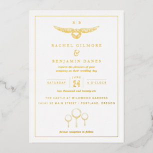 Invitation En Aluminium Harry Potter Magique Mariage d'aquarelle