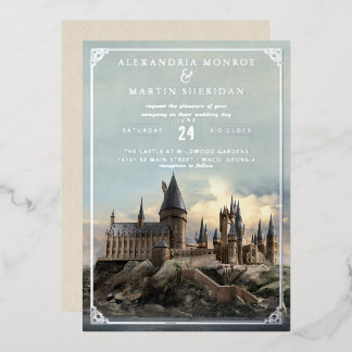 Invitation En Aluminium Harry Potter | Mariage au château de Poudlard