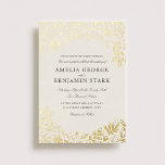 Invitation En Aluminium Harvest Flowers Wedding Foil Invite<br><div class="desc">Elegant or gold foil floral design par Shelby Allison. For matching invitations,  reply cards,  stickers and other items click on the link below to view the entire Harvest Flowers collection.</div>