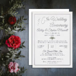Invitation En Aluminium Heart Diamond 10th Wedding Anniversary Party<br><div class="desc">Elegant faux (printed)  heart shaped diamond,  teardrop diamond and circular diamond shapes on a white background 10th Wedding Anniversary party design with real silver foil text.  Original design by Holiday Hearts Designs (rights reserved).</div>