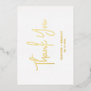 Invitation En Aluminium Heather Elegant noir blanc minimaliste Mariage mod