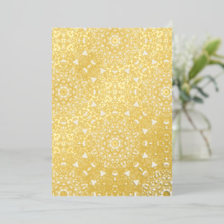 Invitation En Aluminium Heavenly Flower Power Foil Notecard