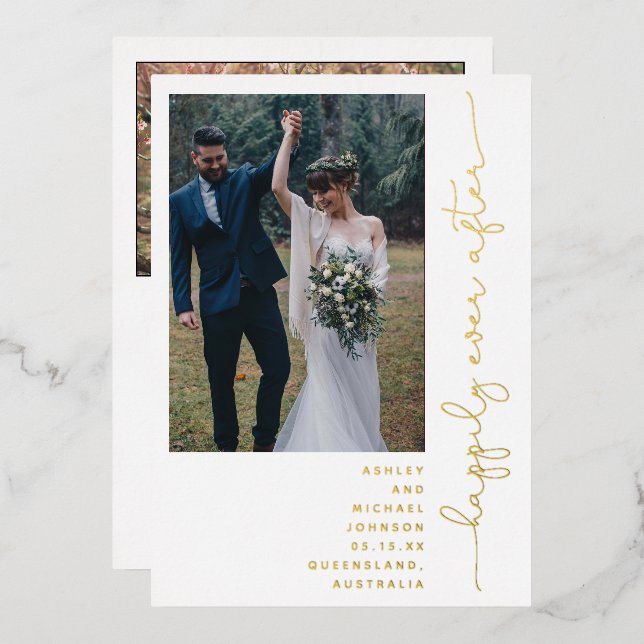 Invitation En Aluminium Heureusement Jamais Après La Réception De La Fête  (Recto/Verso)